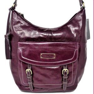 Tignanello Buckle Down Hobo Bag; wine color